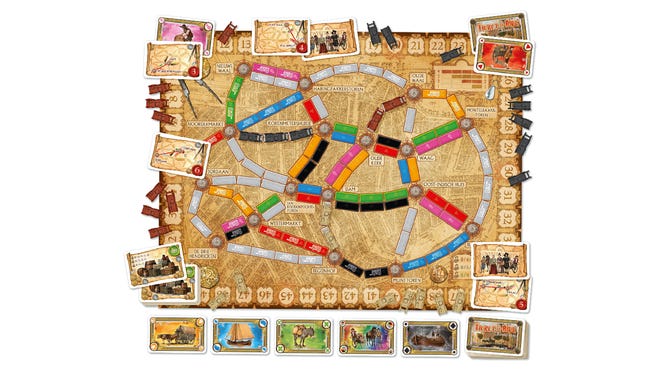 Ticket to Ride: Amsterdam board game layout