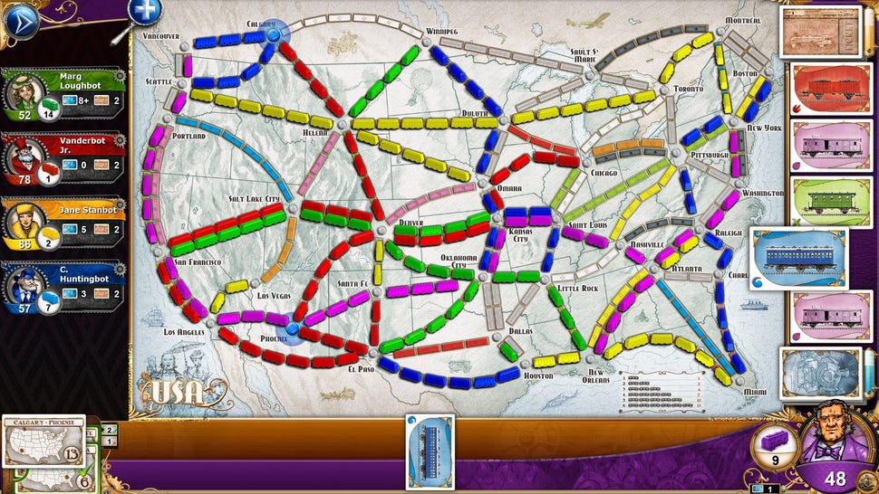Ticket to Ride digital board game