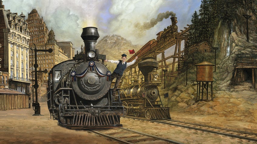 Promo image for Ticket to Ride: Legends of the West.