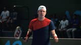 TopSpin 2K25 player holding a racket and pumping their fists