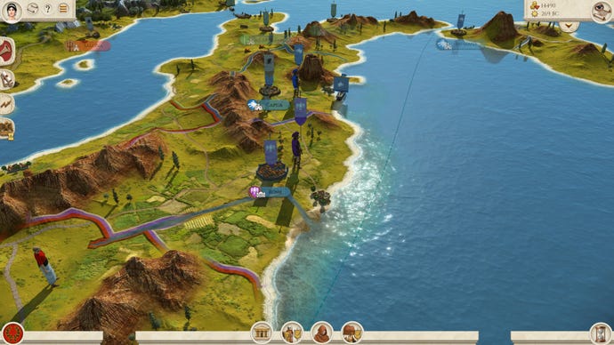 The campaign map in a Total War: Rome Remastered screenshot.