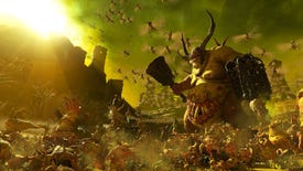 Nurgle stands atop a horde of minions in Total War: Warhammer 3