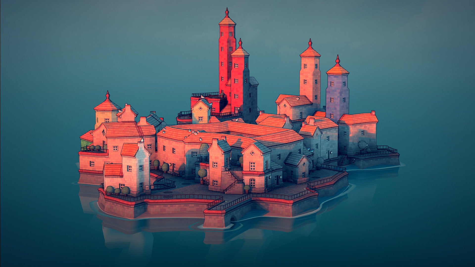 Townscaper's new lighting update is absolutely gorgeous