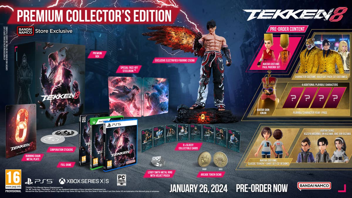 Revelada a Tekken 8 Premium Collector's Edition de 269 euros