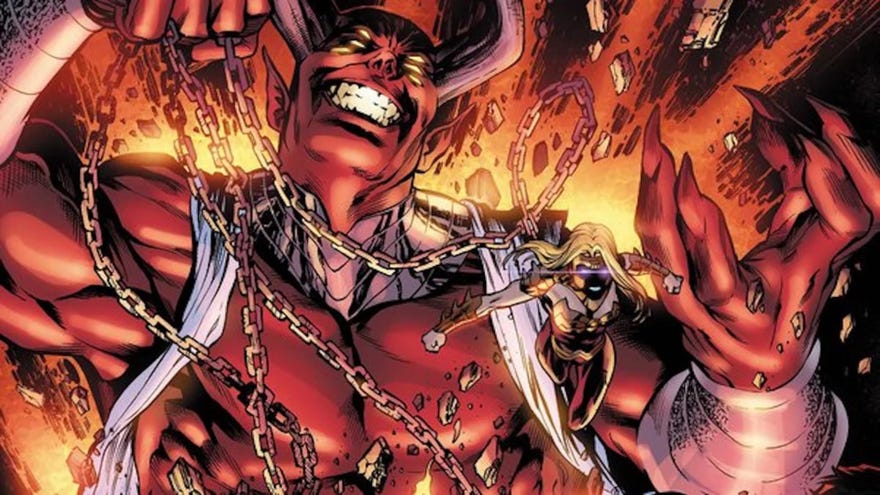Trigon grins in Hell