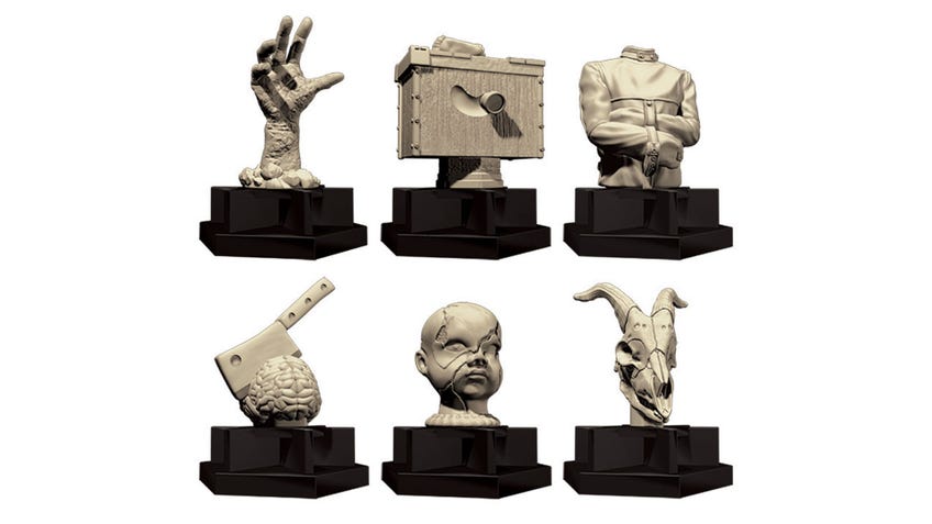 Trivial Pursuit: Horror Ultimate Edition board game pieces