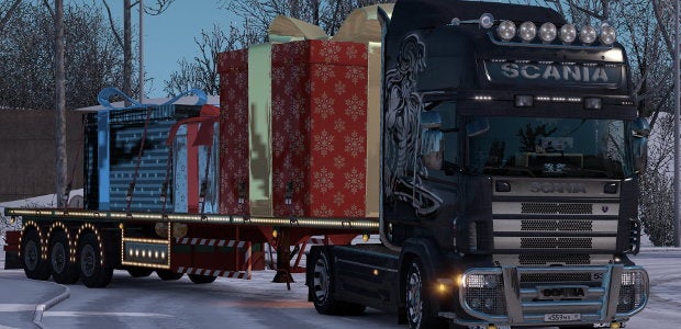 Help Santa deliver Christmas gifts in Truck Simulator