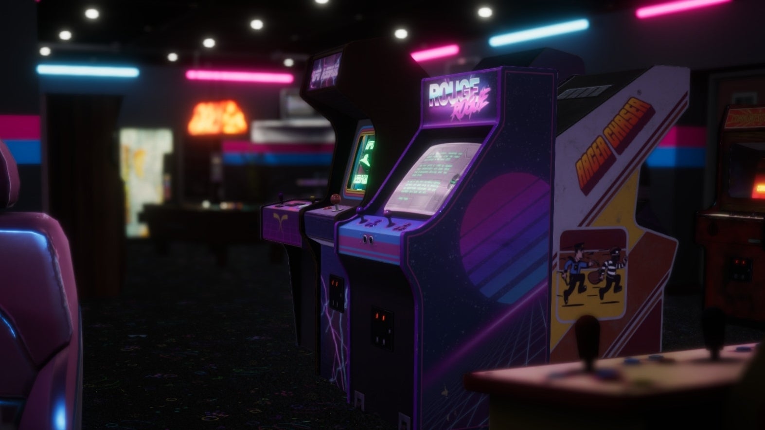 Retro Gaming Fun OldSchool Arcade Game in an 80s Neon Wonderland AI  generated 24061448 Stock Photo at Vecteezy