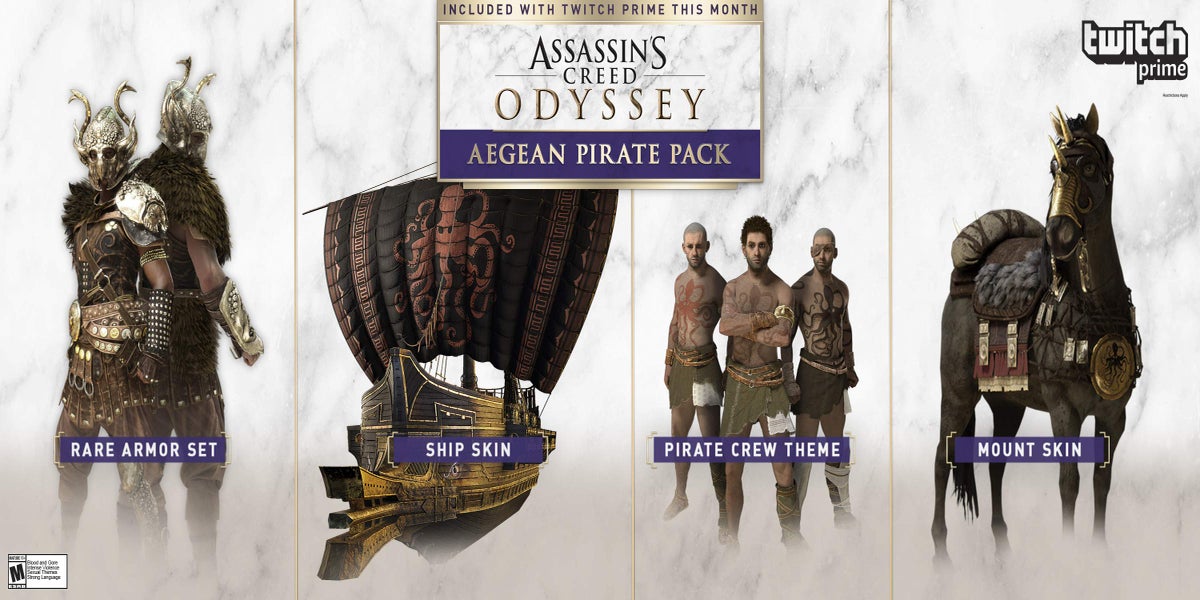 Twitch Prime Assassin's Creed Odyssey loot features a pirate ship
