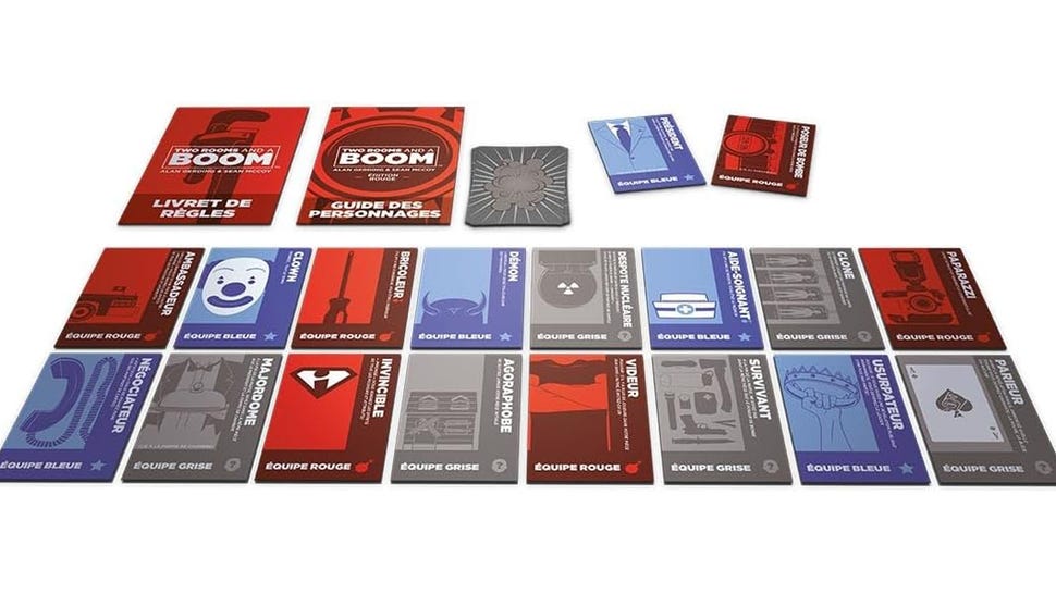 An image of the cards for Two Rooms and a Boom.