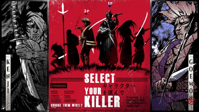The character select screen from Two Strikes, a fighting game.
