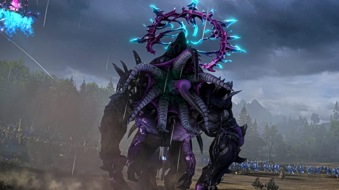 Das Mutalith Vortex Beast, ein riesiges dämonisches Tentakelmonster aus Total War: Warhammer 3.