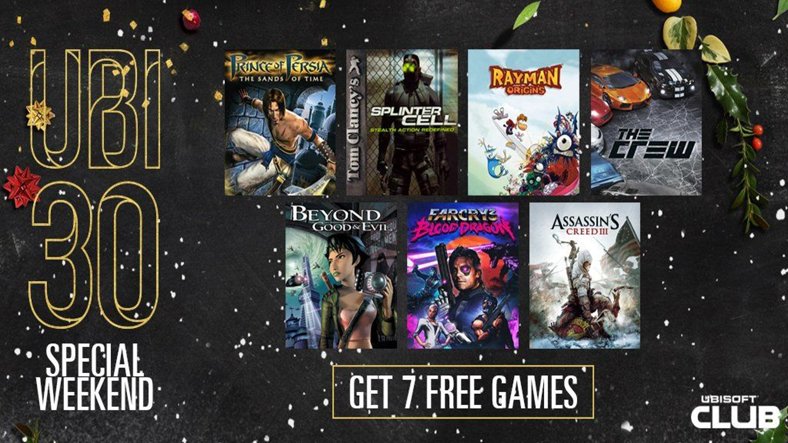 3 Games are Free on uPlay, Assassins Creed 2, Rayman Legends and