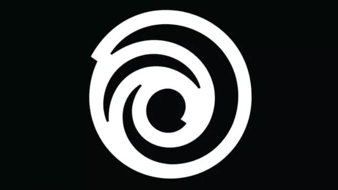 Ubisoft logo in white on a black background.