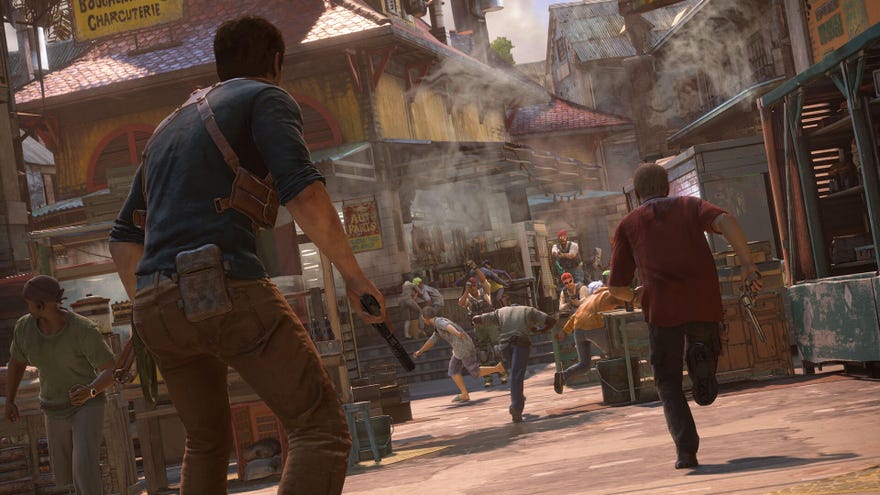 Drake and Sully in an Uncharted 4 screenshot.