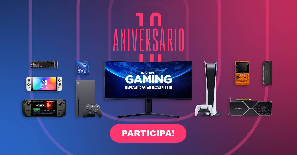 Celebra o 10º Aniversário da Instant Gaming e ganha uma PS5