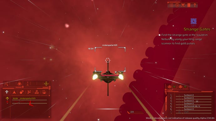 Gruselige Weltraum-Action in einem Underspace-Screenshot aus der Steam Next Fest-Demo.