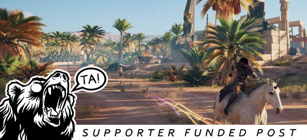 Adding a unicorn makes everything better, even Assassin's Creed Origins