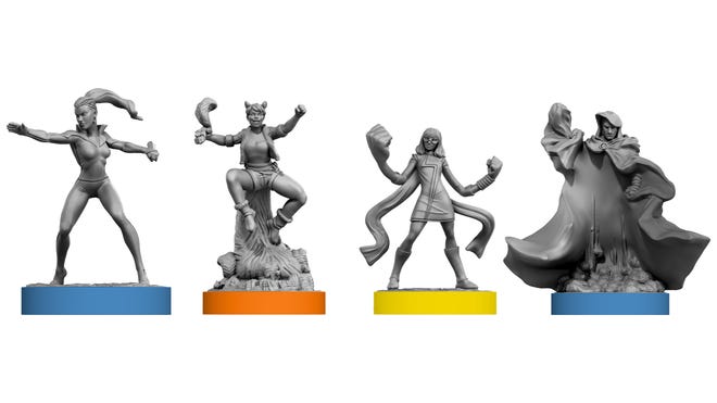 Miniatures from Unmatched: Teen Spirit.