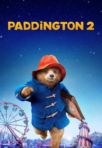 Paddington 2 Poster featuring Paddignton running from a carnival