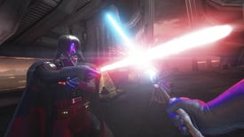 Crossing lightsabers with Darth Vader in Vader Immortal: A Star Wars VR Series