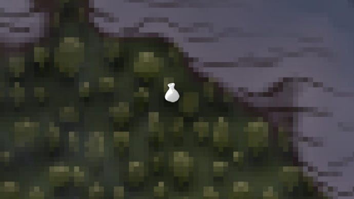 A Valheim screenshot of the map, with the Trader icon in the centre.