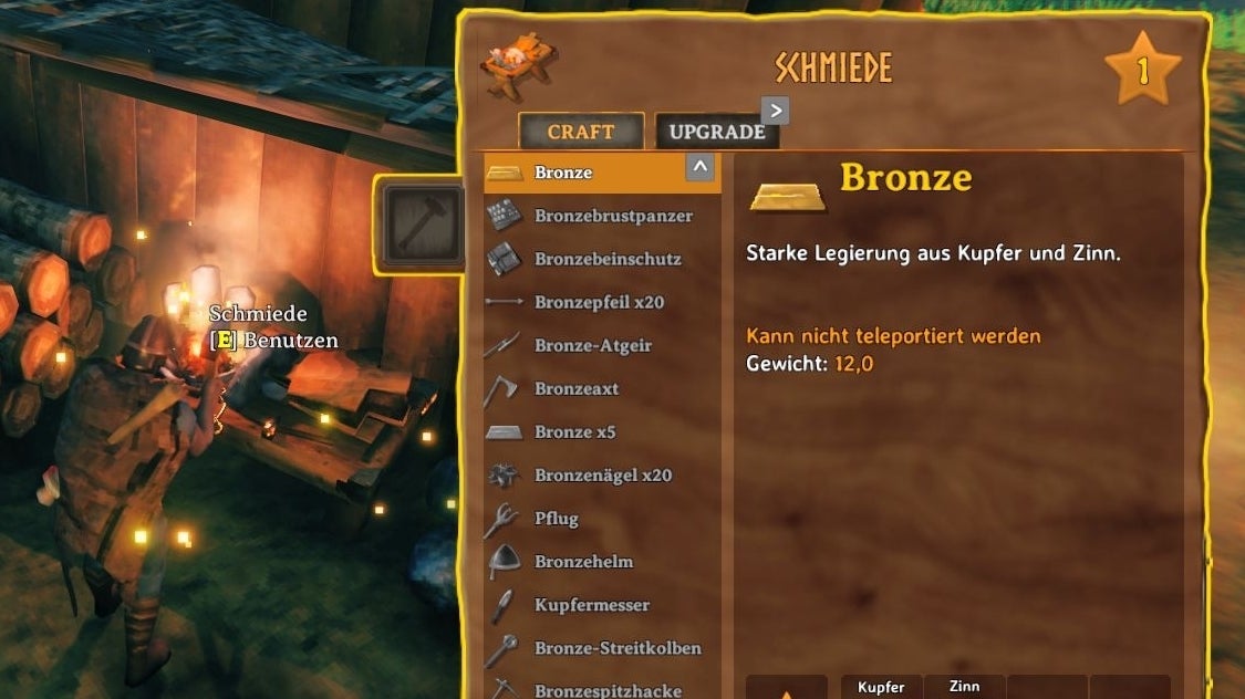 Valheim Zo maak je een Bronze Sword, bronze Axe en Bronze