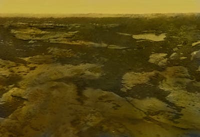 The surface of Venus, as photographed by the Soviet probe Venera 10.