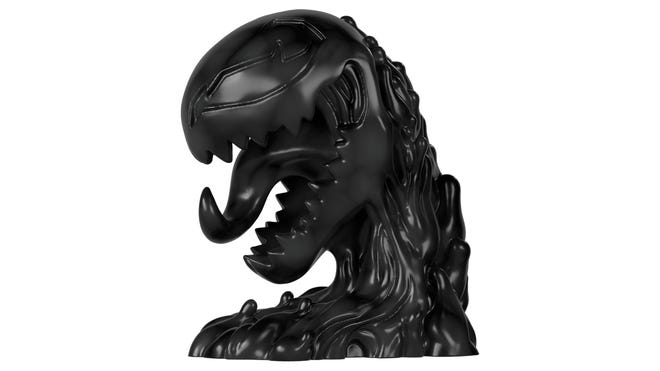 An image of the token for Venom in Marvel Villainous expansion We Are Venom.