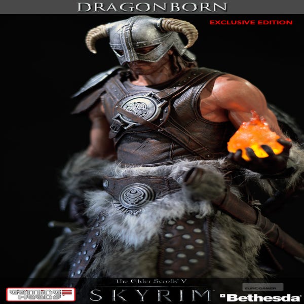 The Elder Scrolls Skyrim Dragonborn Statue