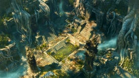 A jungle temple environment from Diablo 4's Vessel of Hatred expansion