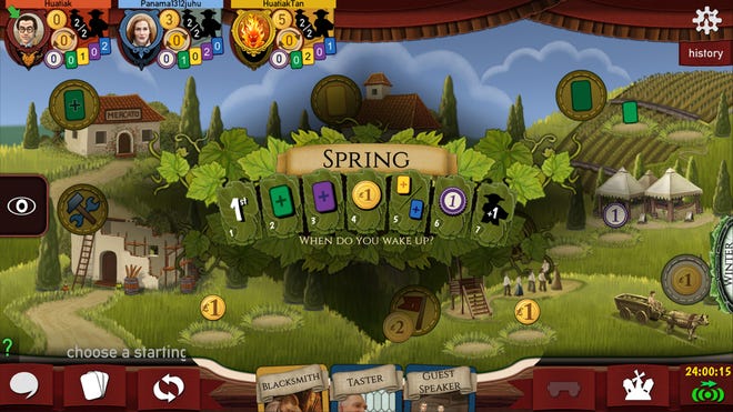 Viticulture digital board game screenshot 2