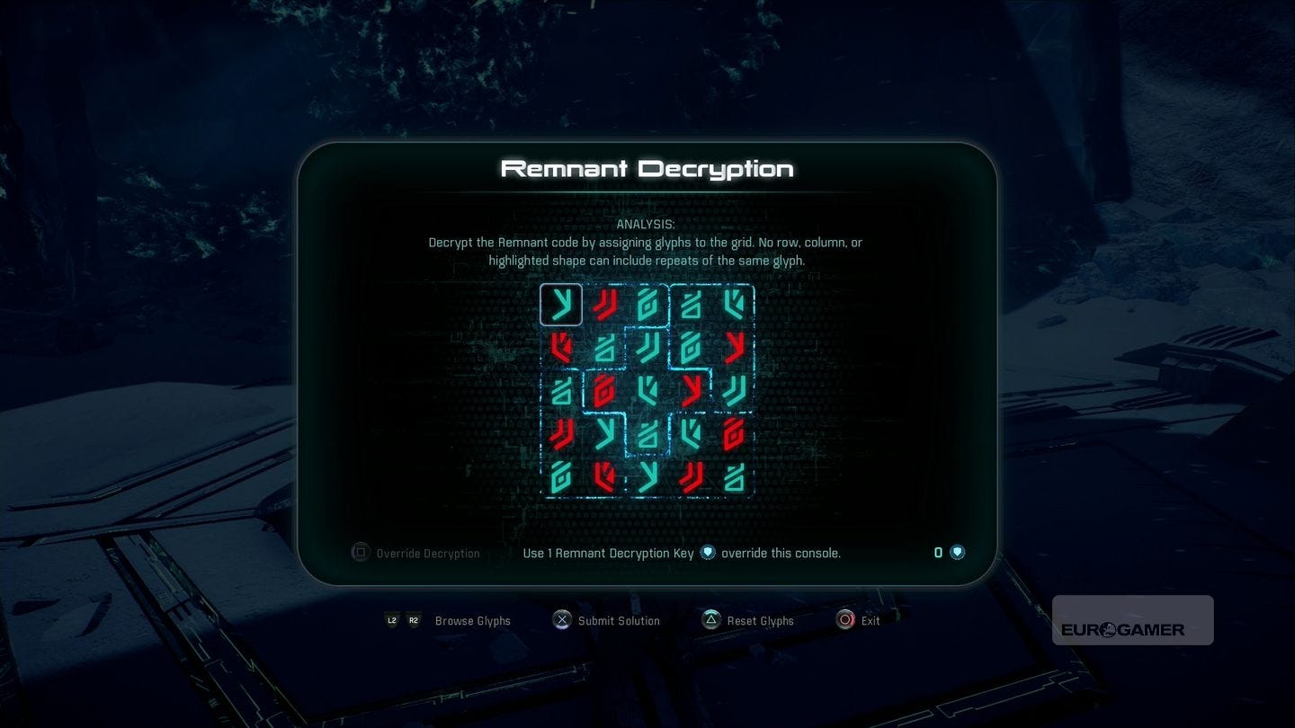 Mass Effect Andromeda - Remnant Decryption puzzle solutions, all ...