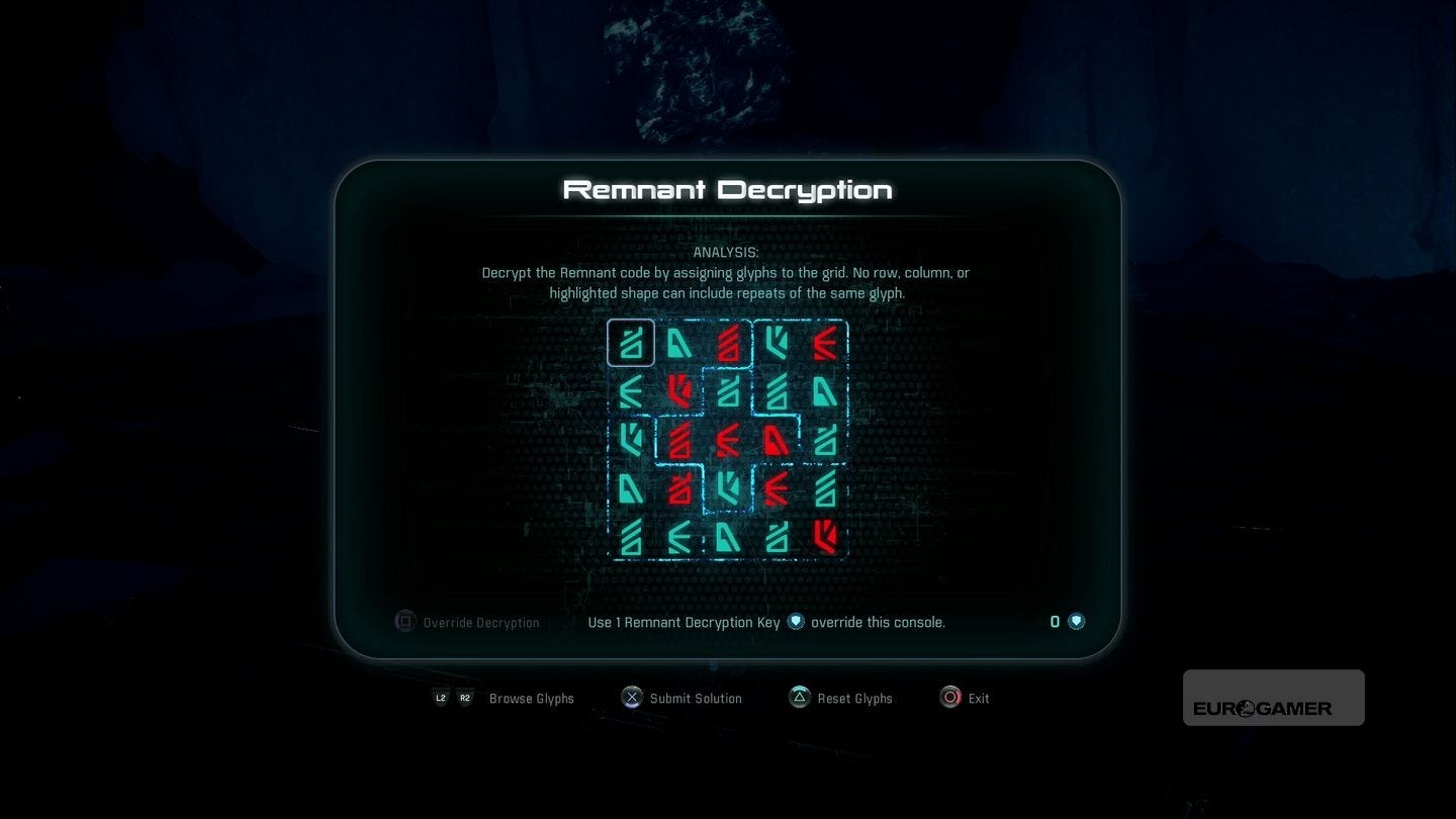 Text Decryption Puzzle Mass Effect Andromeda - Remnant Decryption puzzle solutions, all ...