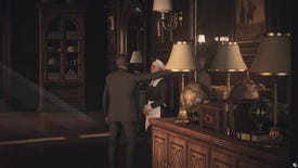 Two employees flirt during the Voyeurism mission in Hitman 3's Dartmoor.