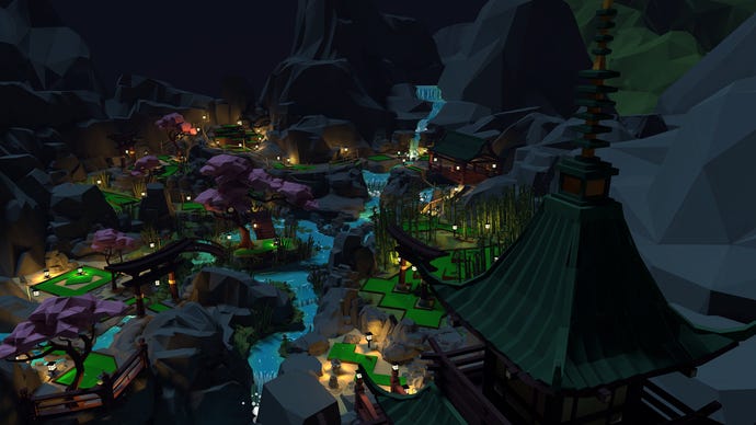 A Japanese-inspired minigolf course in Walkabout Mini Golf VR