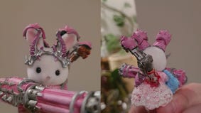 Sylvanian Families rabbit with warhammer 40K modifications