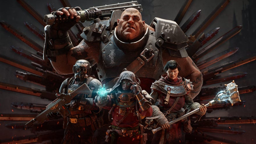 Notre équipage hétéroclite pose à Warhammer 40 000: l'art clé de Darktide