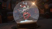 Da Red Gobbo snow globe art from Warhammer 40k holiday 2023 promotion