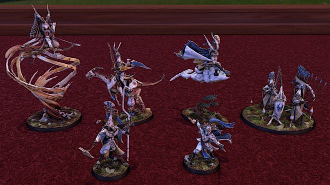 A game of Warhammer: Age of Sigmar in Tabletop Simulator