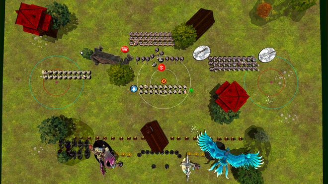 A game of Warhammer: Age of Sigmar in Tabletop Simulator