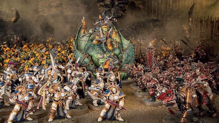 A selection of factions in Warhammer: Age of Sigmar.