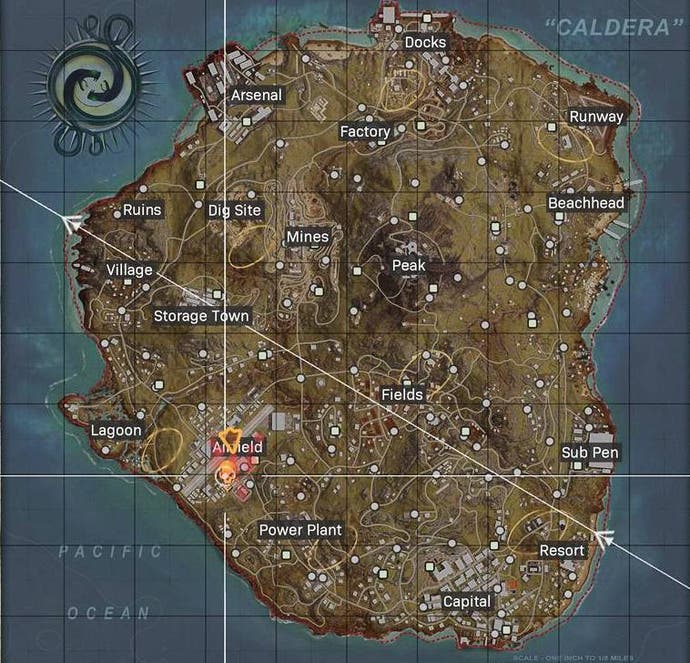 Карта на наемния трезор на Warzone
