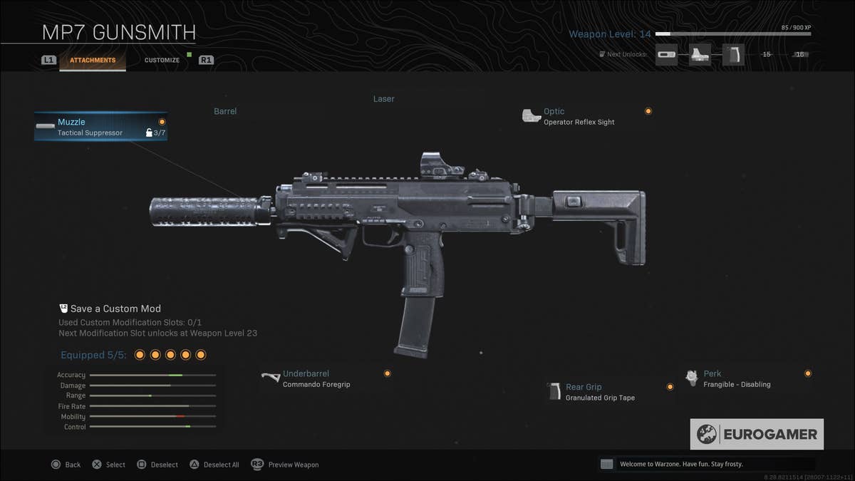 Mp7 Build Mp7 Mw3 Class Setup