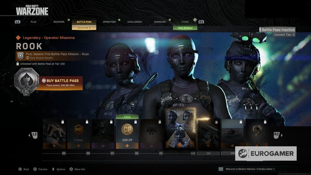 Modern Warfare: Warzone Season 5 Battle Pass skins and Operators ...