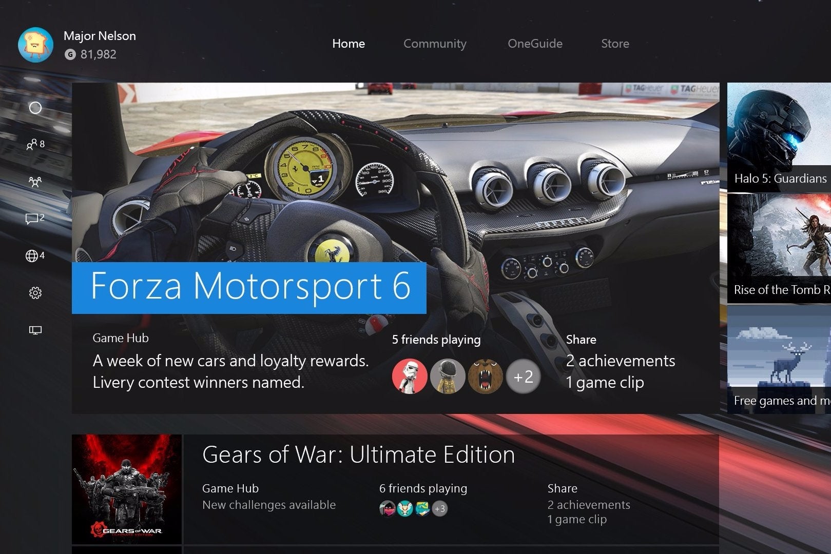 Xbox one shop dashboard