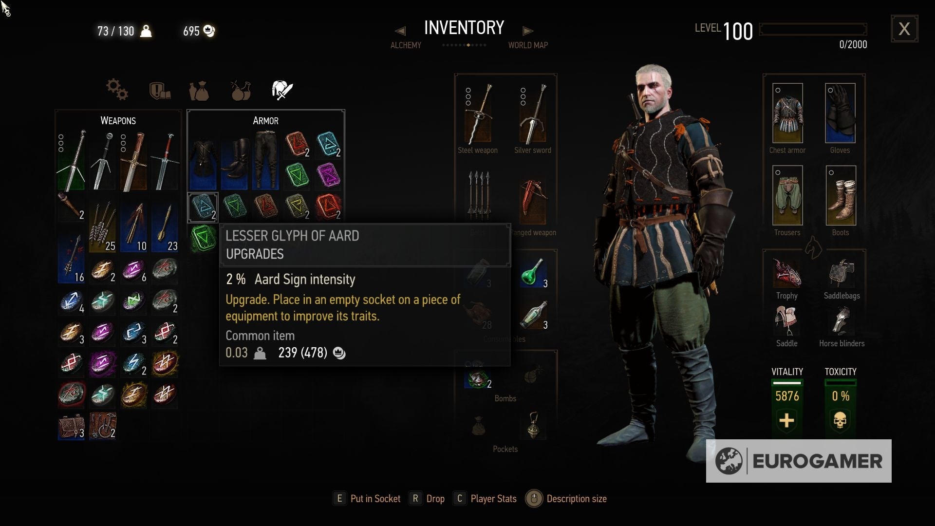 The Witcher 3 Crafting lists How to craft runestones, components