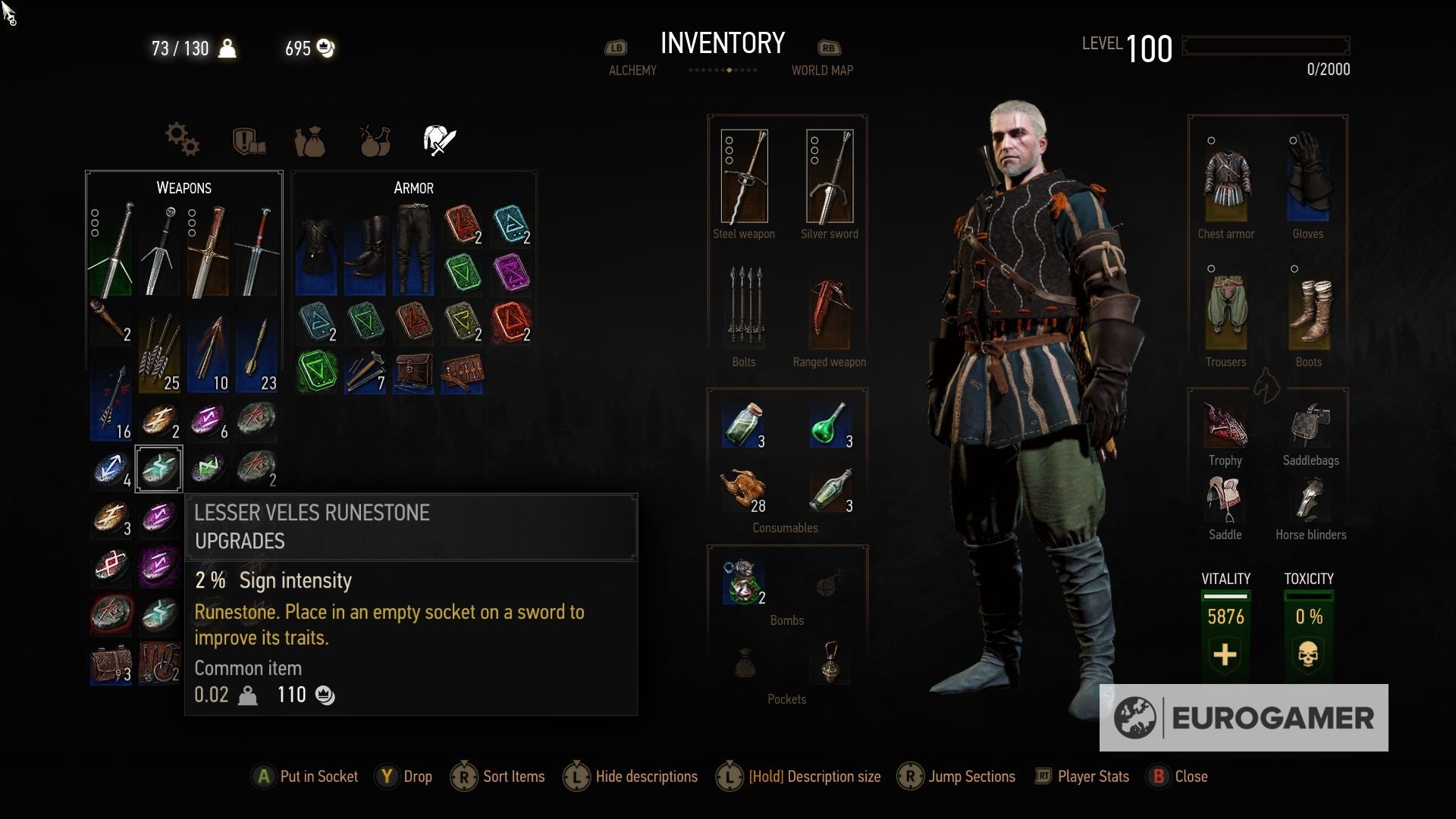 The Witcher 3 Crafting lists How to craft runestones, components, repair kits, glyphs and