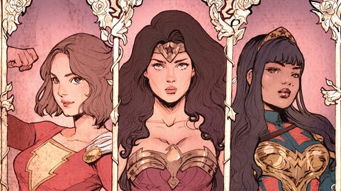 Illustration of Mary Marvel, Wonder Woman, Nubia