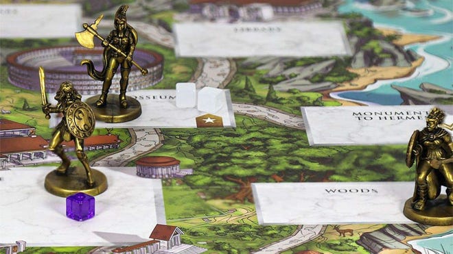 Wonder Woman: Challenge of the Amazons board game layout